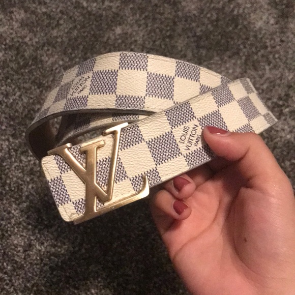 men's white louis vuitton belt